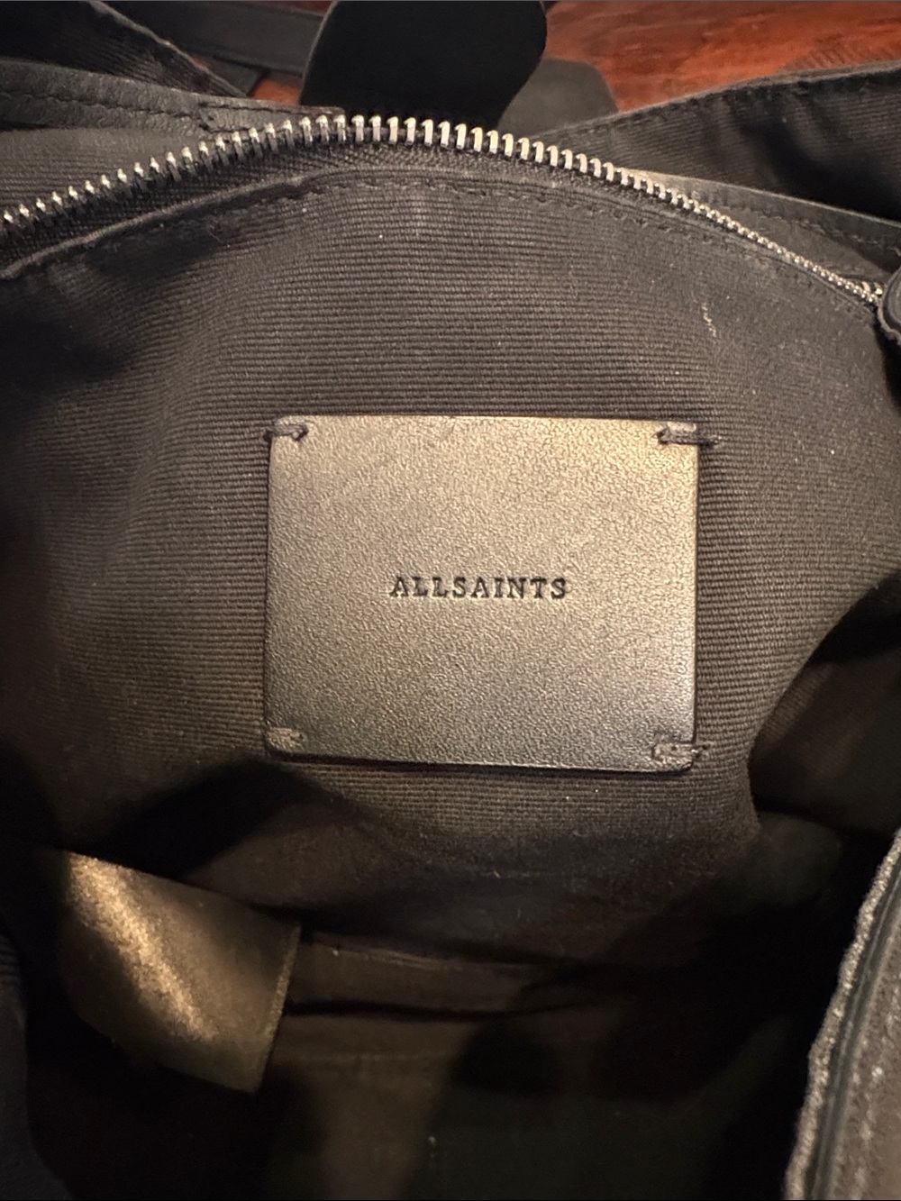 All Saints Black Leather Backpack with Front Pockets - Picture 6 of 9